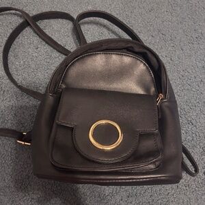 Mini black backpack